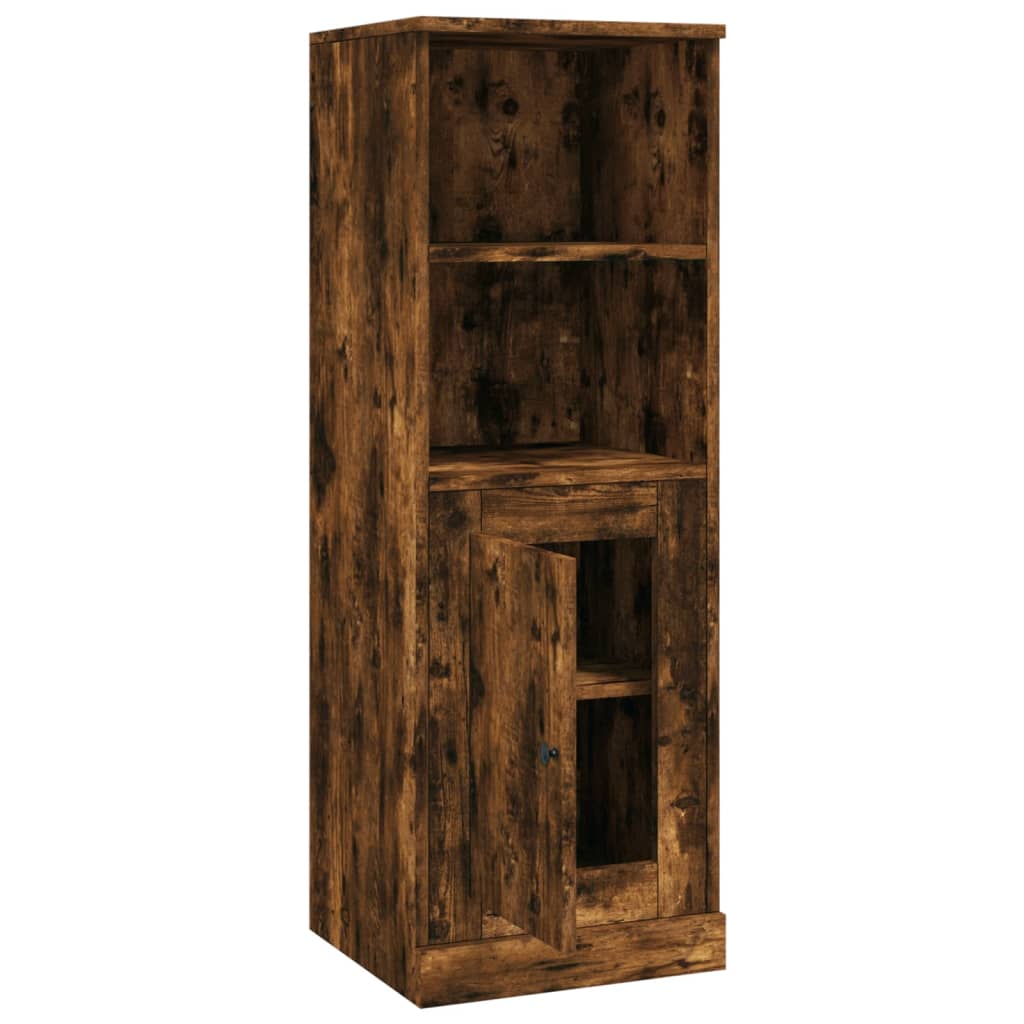 Buffet haut chêne fumé 36x35,5x103,5 cm bois d'ingénierie - XIOS