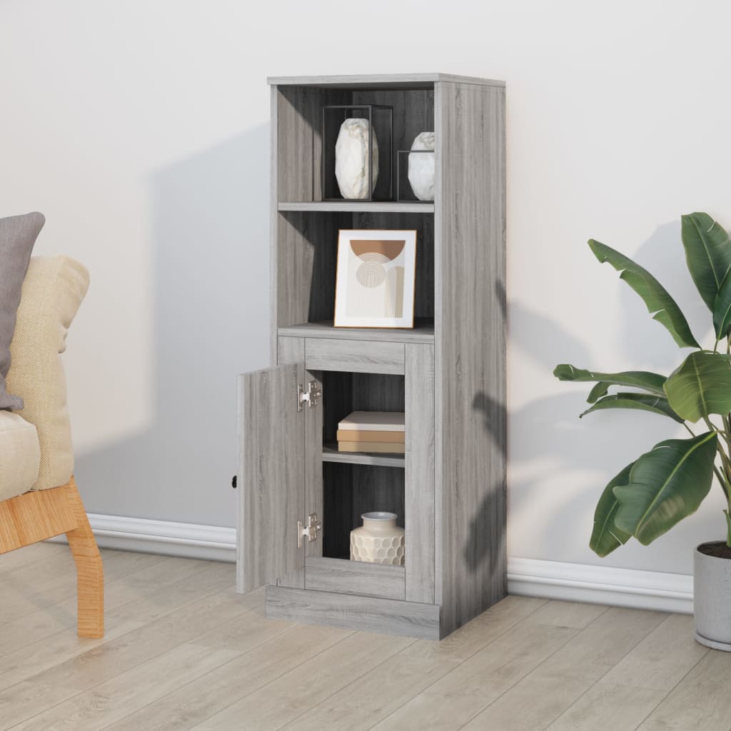 Buffet haut sonoma gris 36x35,5x103,5 cm bois d'ingénierie - XIOS