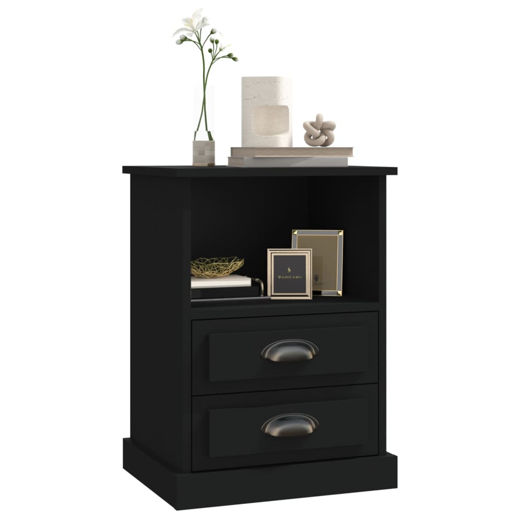 Tables de chevet 2 pcs noir 43x36x60 cm - XIOS