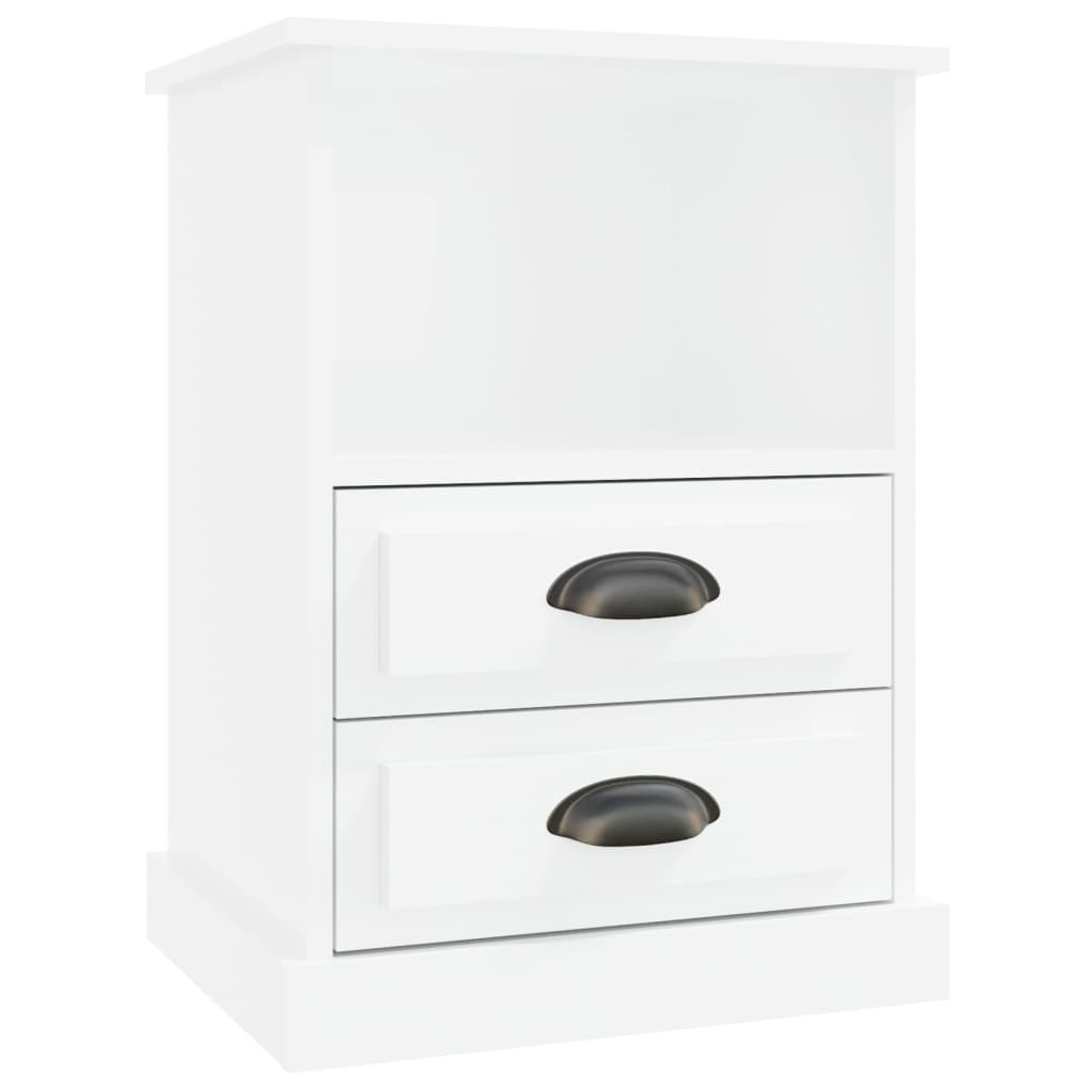 Table de chevet blanc brillant 43x36x60 cm - XIOS