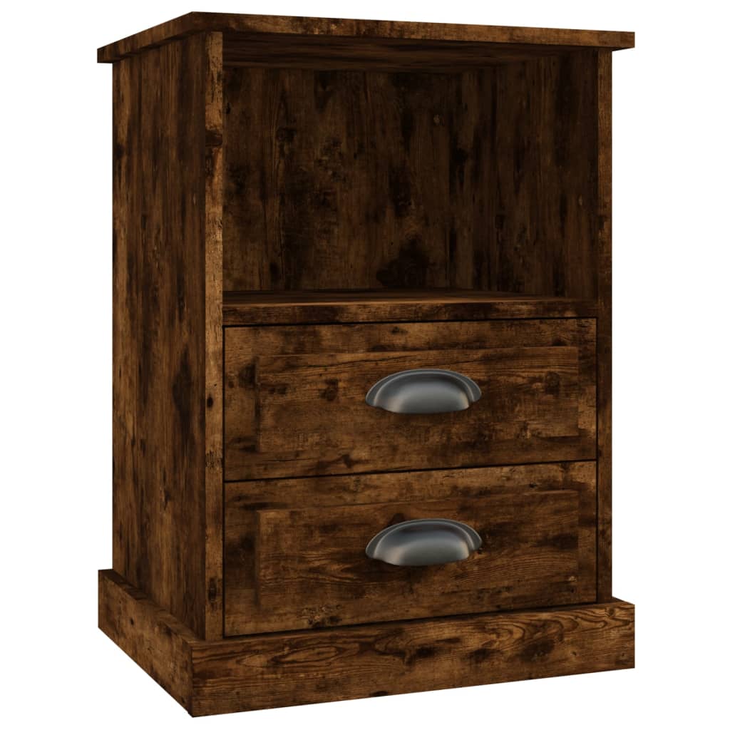 Table de chevet chêne fumé 43x36x60 cm - XIOS