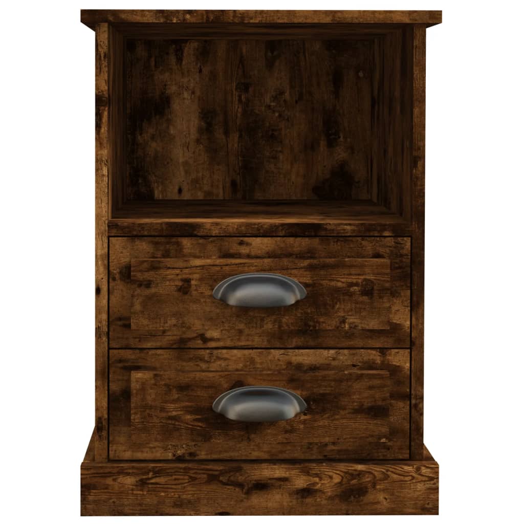 Table de chevet chêne fumé 43x36x60 cm - XIOS