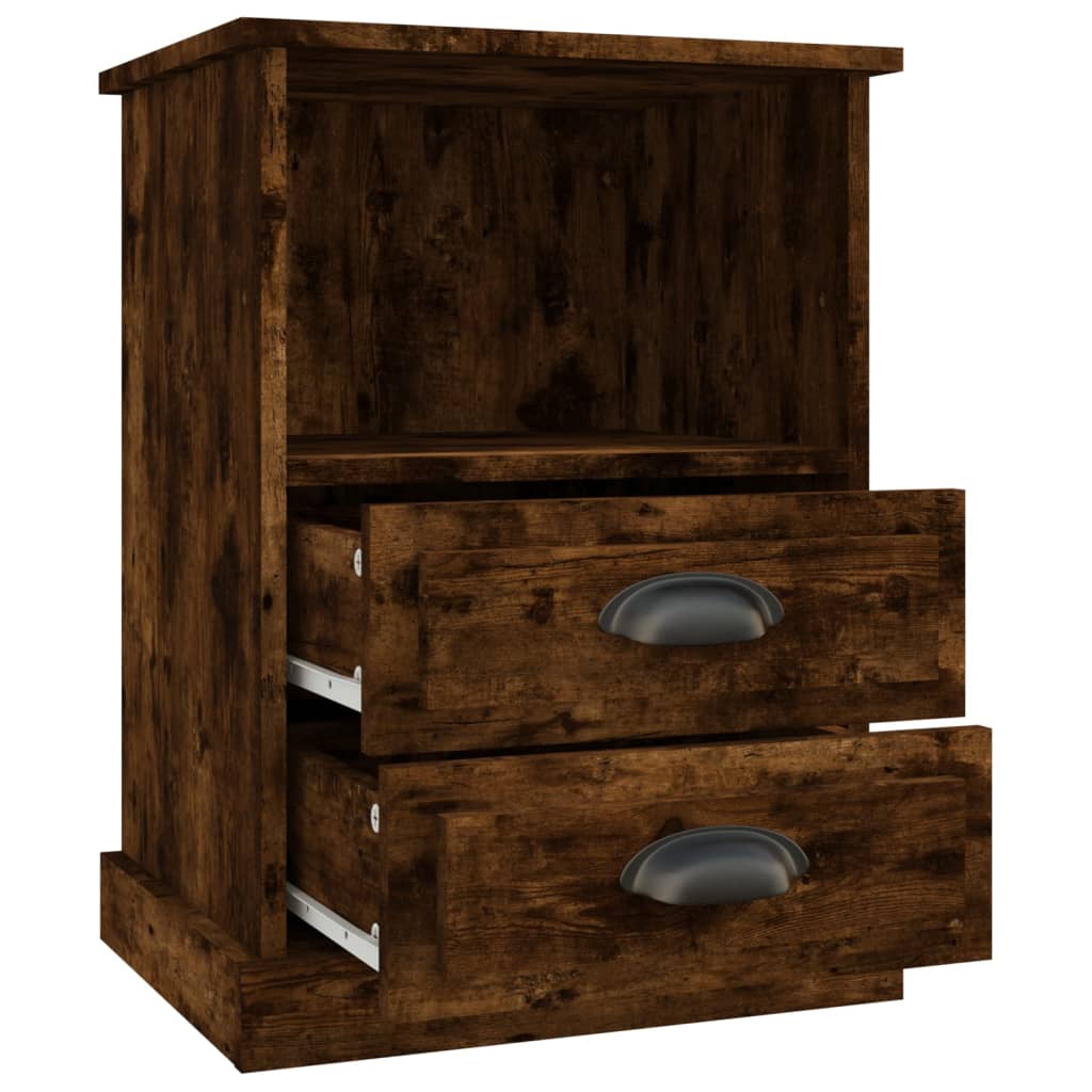 Table de chevet chêne fumé 43x36x60 cm - XIOS