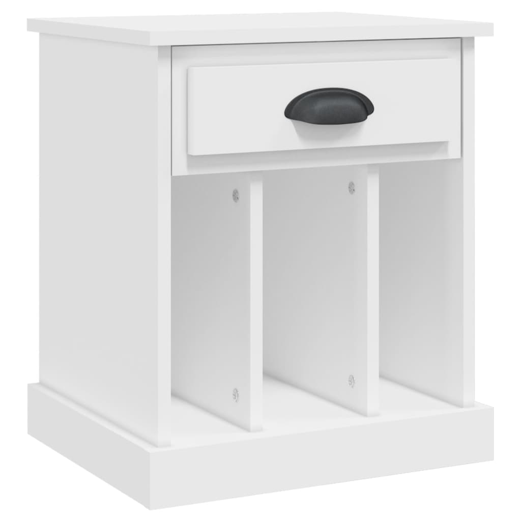 Table de chevet blanc 43x36x50 cm - XIOS