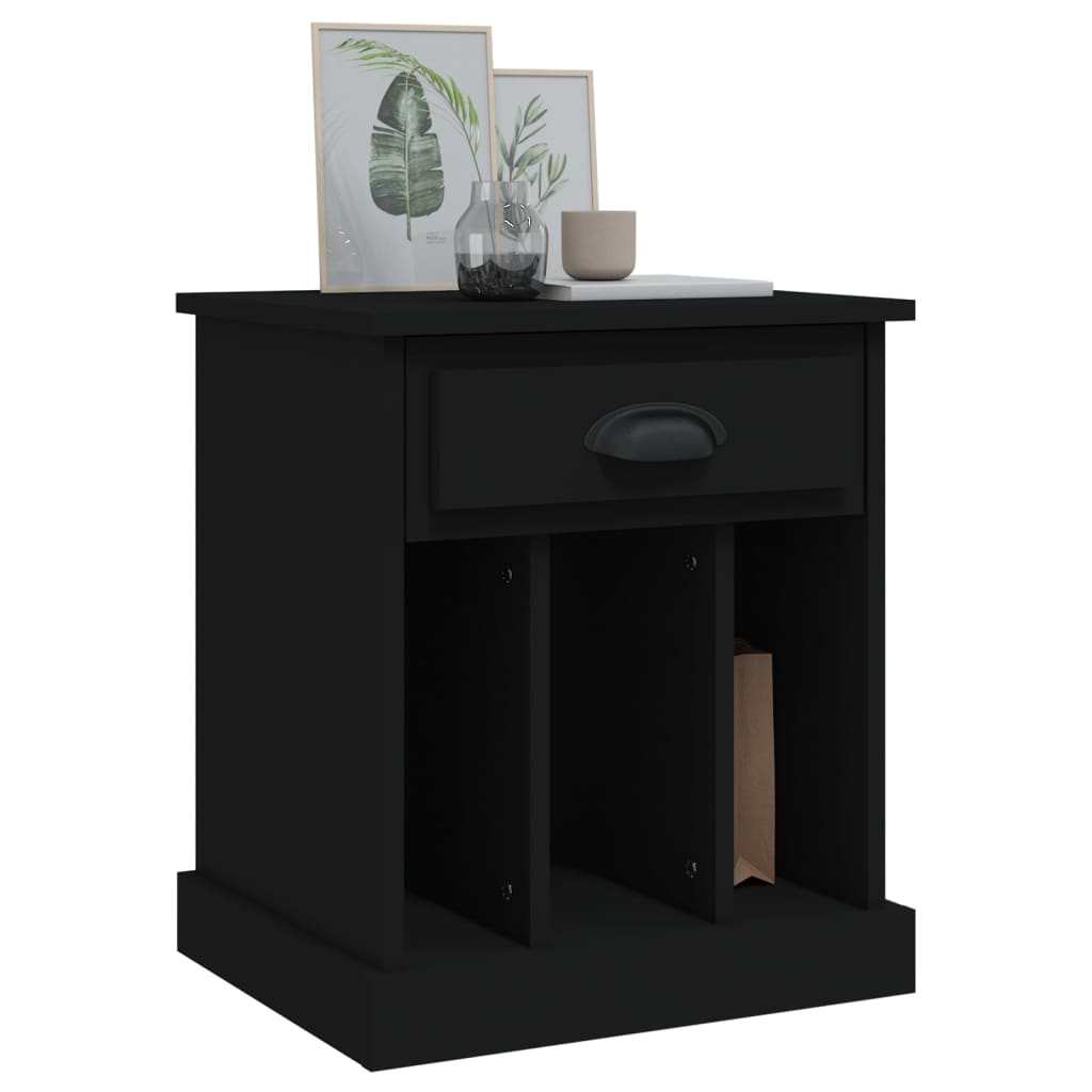 Table de chevet noir 43x36x50 cm - XIOS