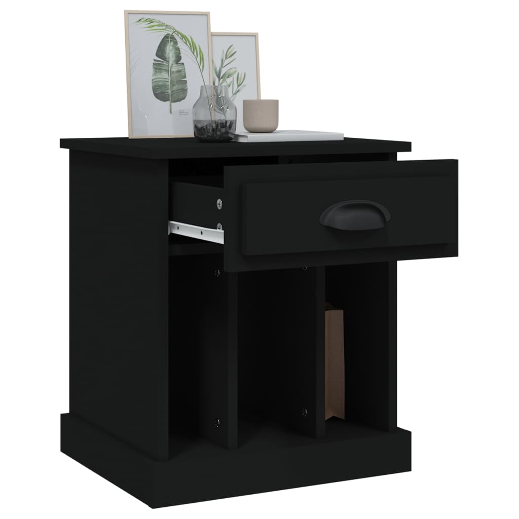 Table de chevet noir 43x36x50 cm - XIOS