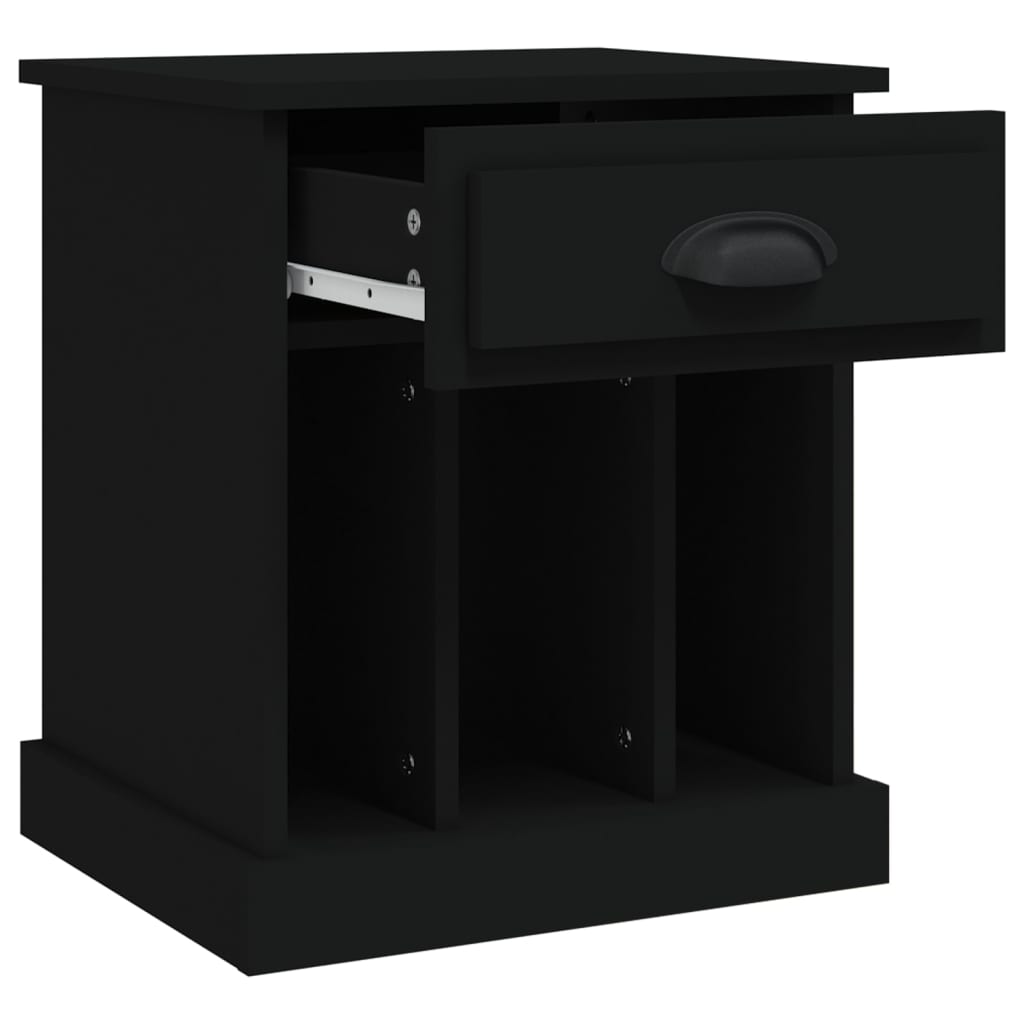 Table de chevet noir 43x36x50 cm - XIOS