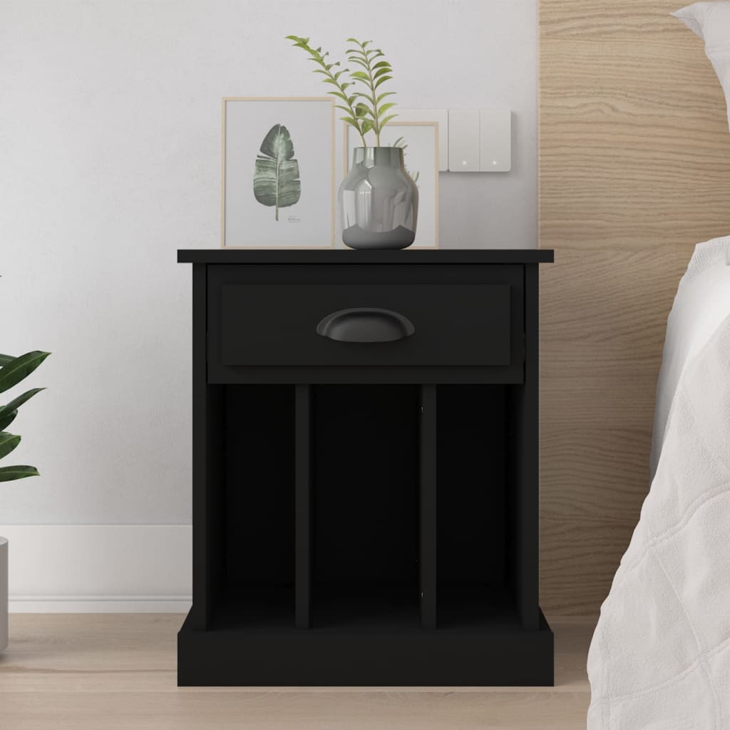 Table de chevet noir 43x36x50 cm - XIOS