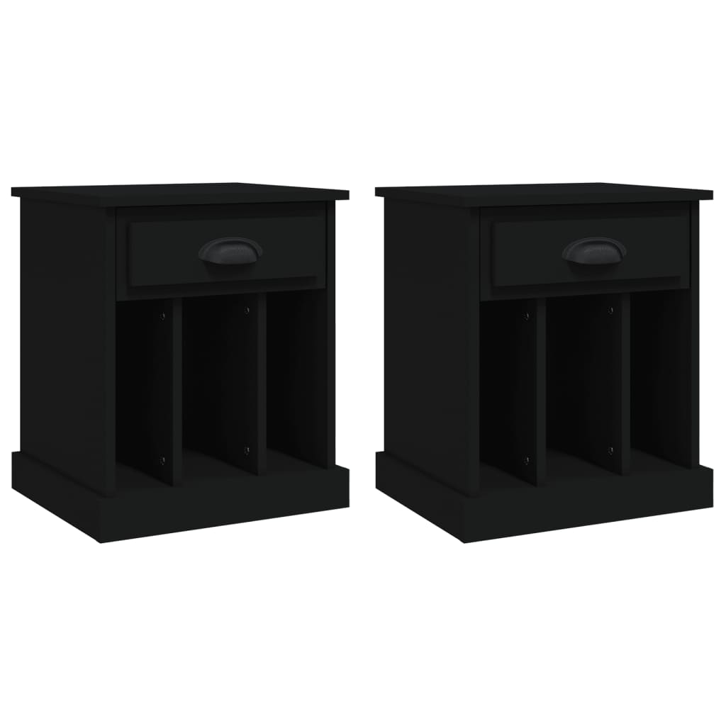 Tables de chevet 2 pcs noir 43x36x50 cm - XIOS