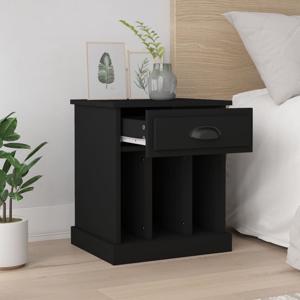 Tables de chevet 2 pcs noir 43x36x50 cm - XIOS