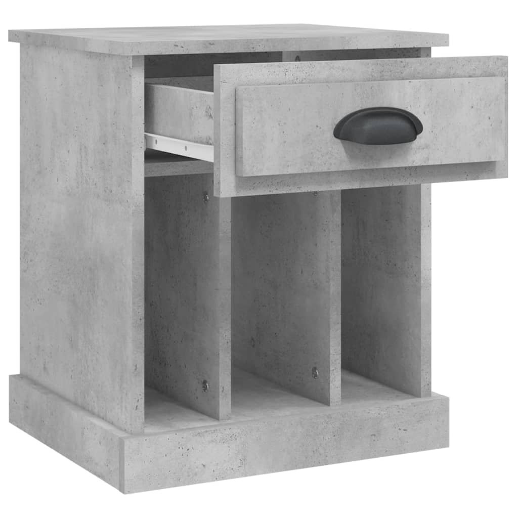 Table de chevet gris béton 43x36x50 cm - XIOS