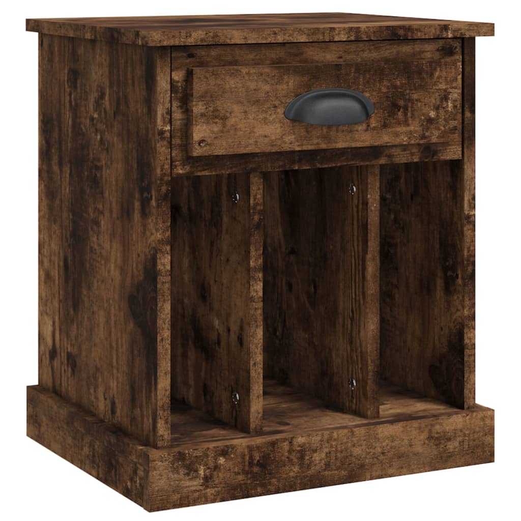Table de chevet chêne fumé 43x36x50 cm - XIOS