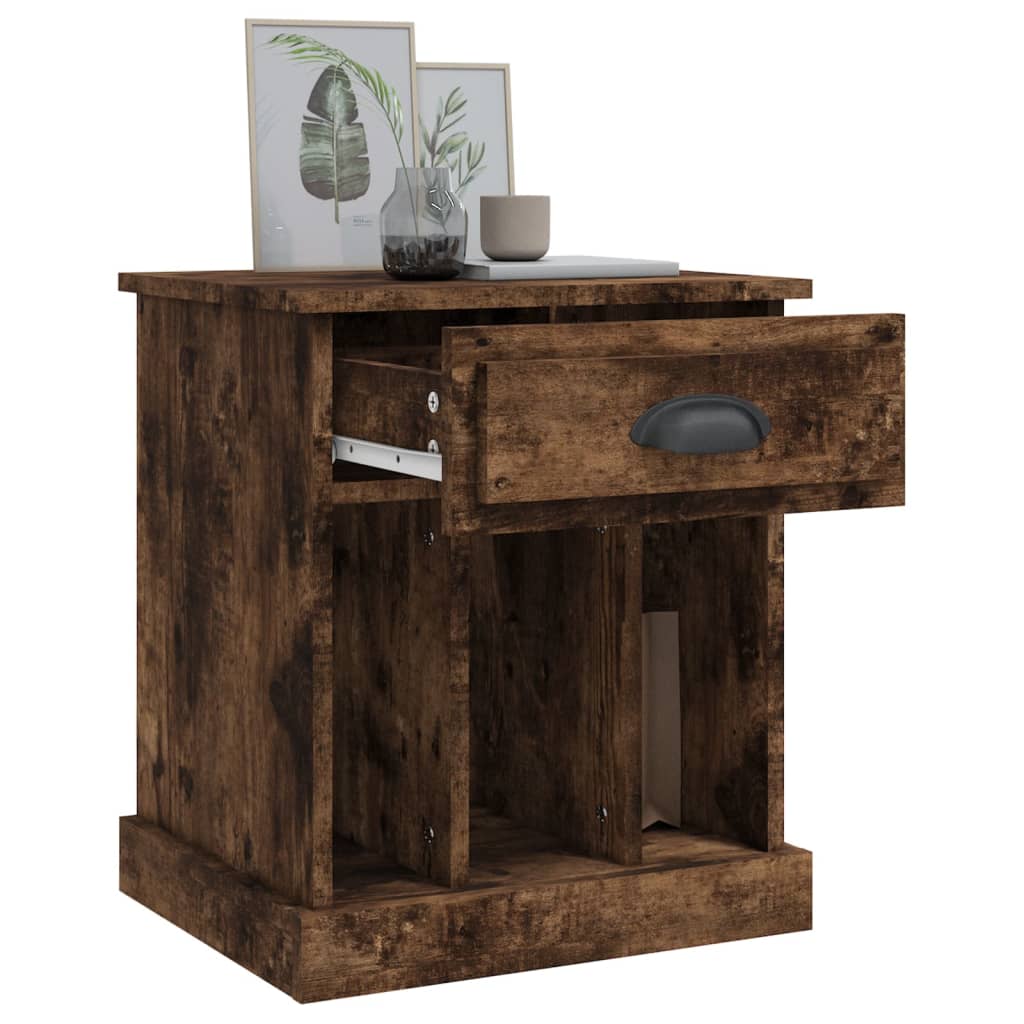 Table de chevet chêne fumé 43x36x50 cm - XIOS