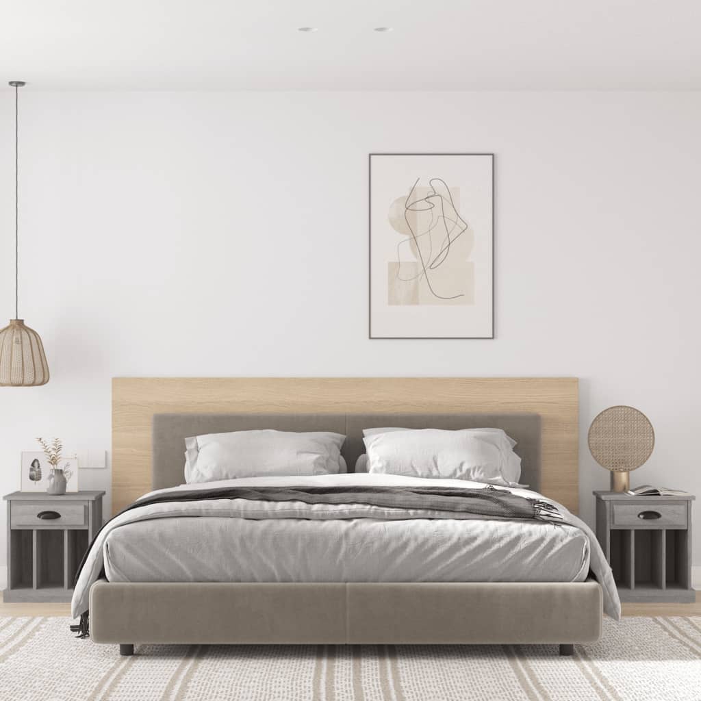 Tables de chevet 2 pcs sonoma gris 43x36x50 cm - XIOS