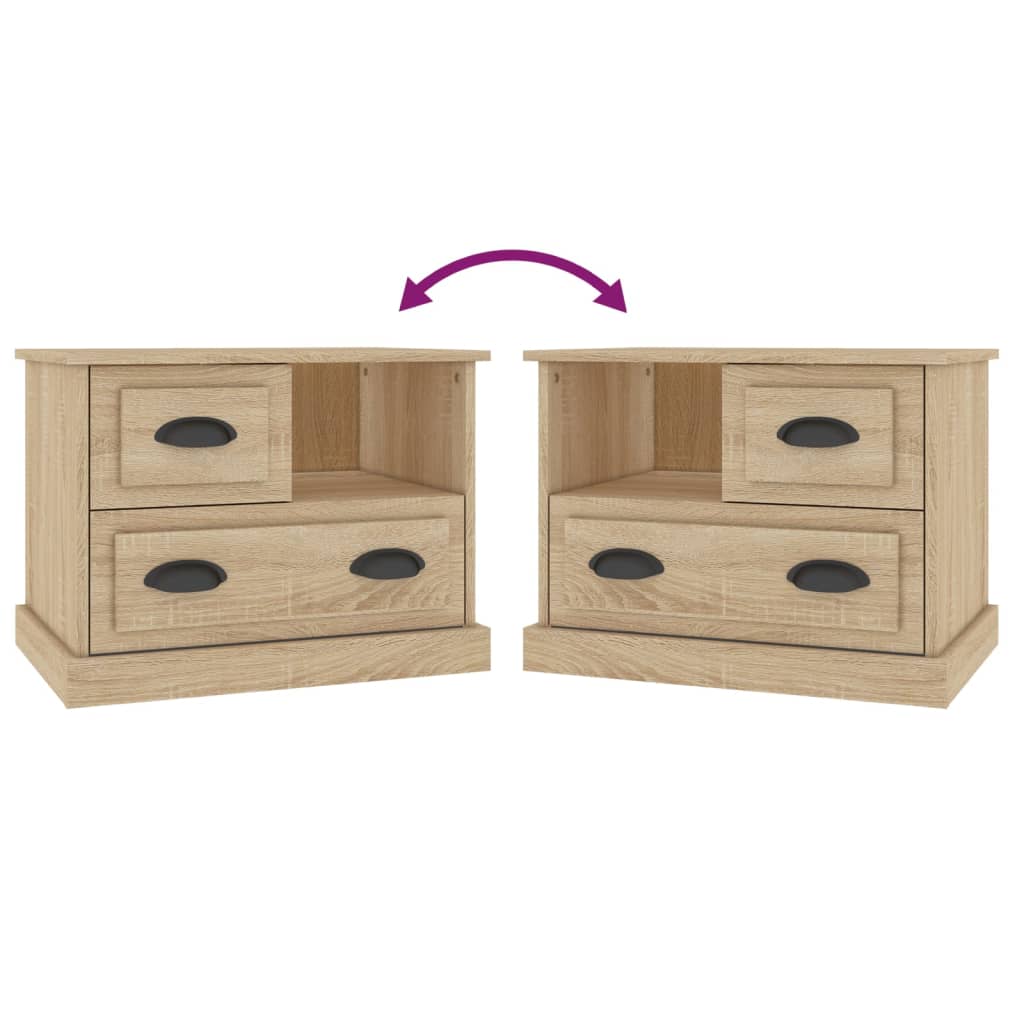 Table de chevet chêne sonoma 60x39x45 cm - XIOS