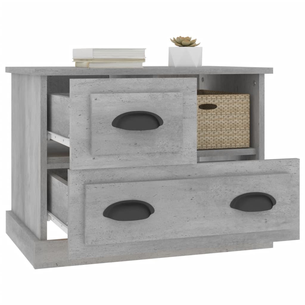 Table de chevet gris béton 60x39x45 cm - XIOS