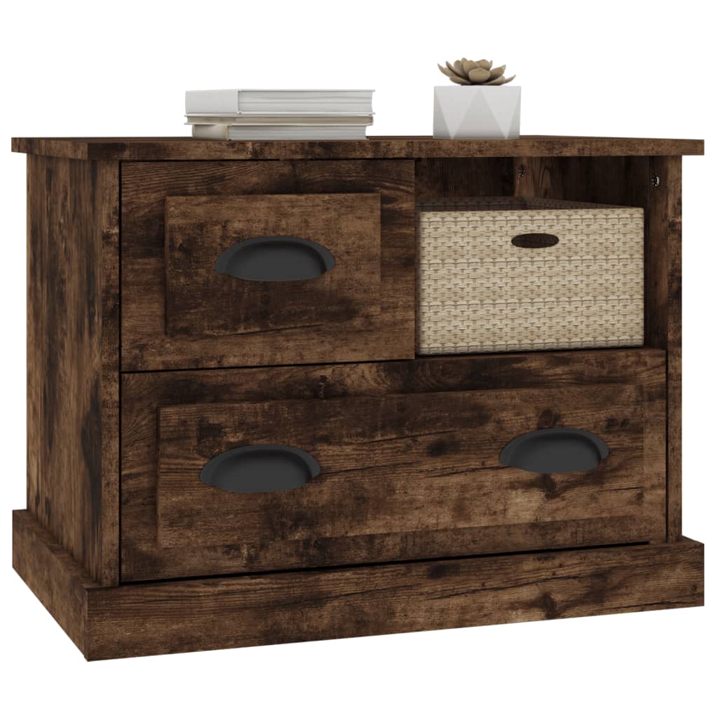 Table de chevet chêne fumé 60x39x45 cm - XIOS