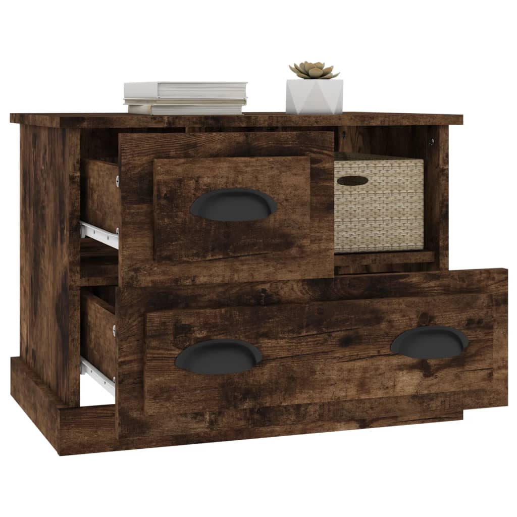 Table de chevet chêne fumé 60x39x45 cm - XIOS