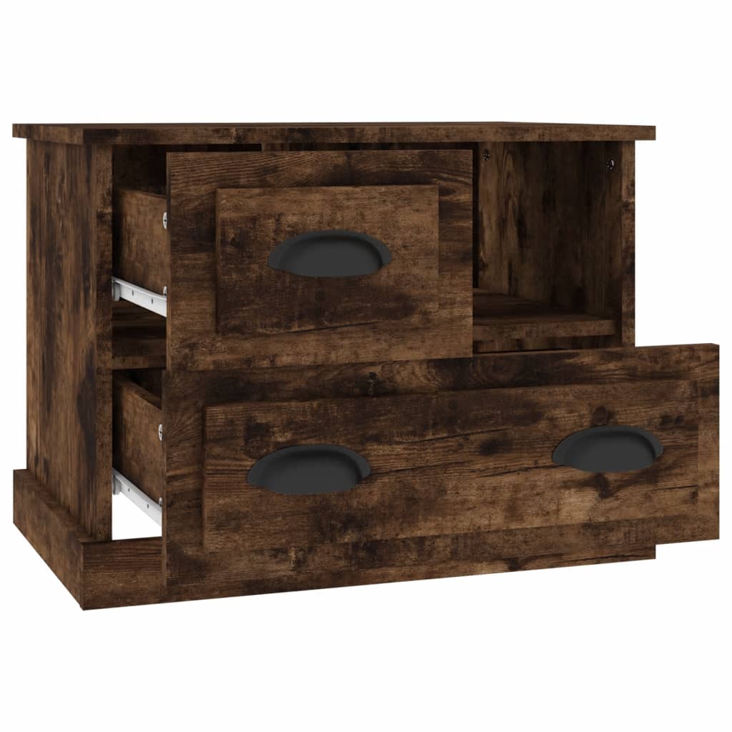 Table de chevet chêne fumé 60x39x45 cm - XIOS