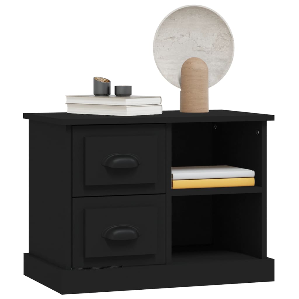 Table de chevet noir 60x35,5x45 cm - XIOS