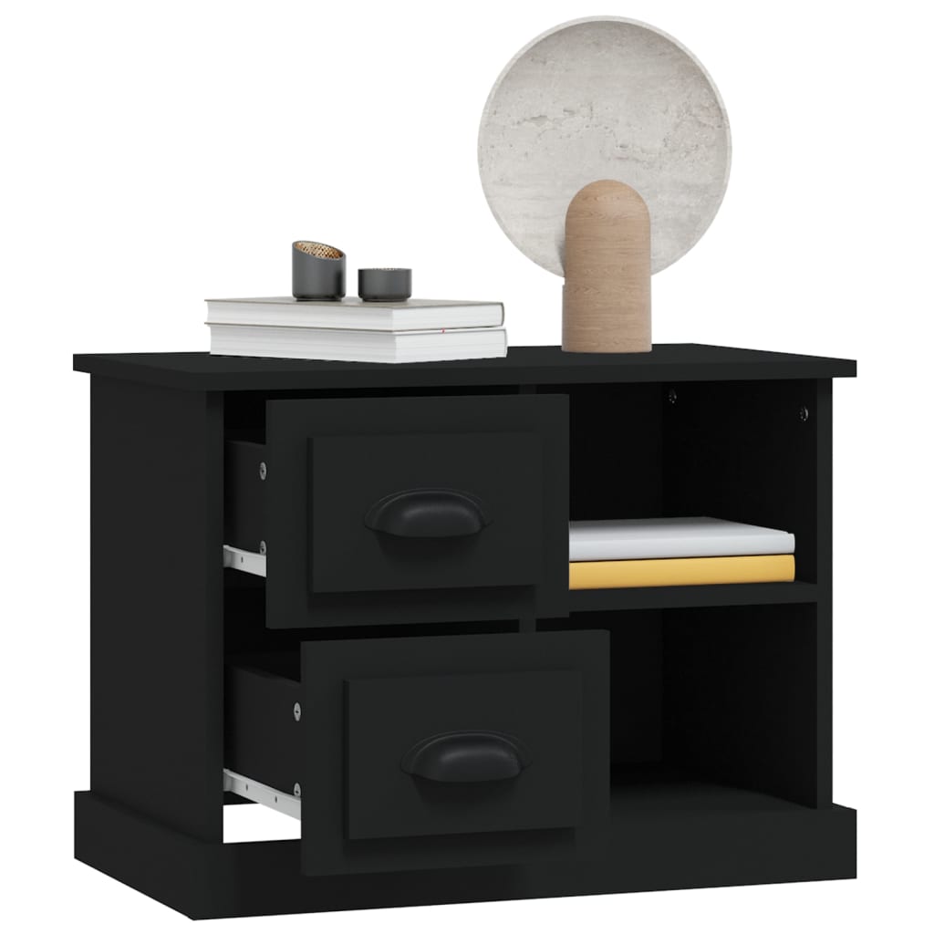Table de chevet noir 60x35,5x45 cm - XIOS