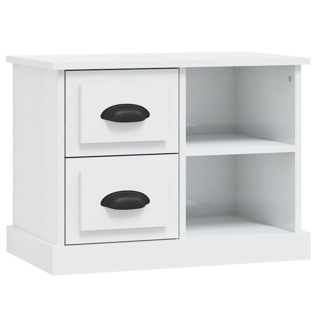 Table de chevet blanc brillant 60x35,5x45 cm - XIOS