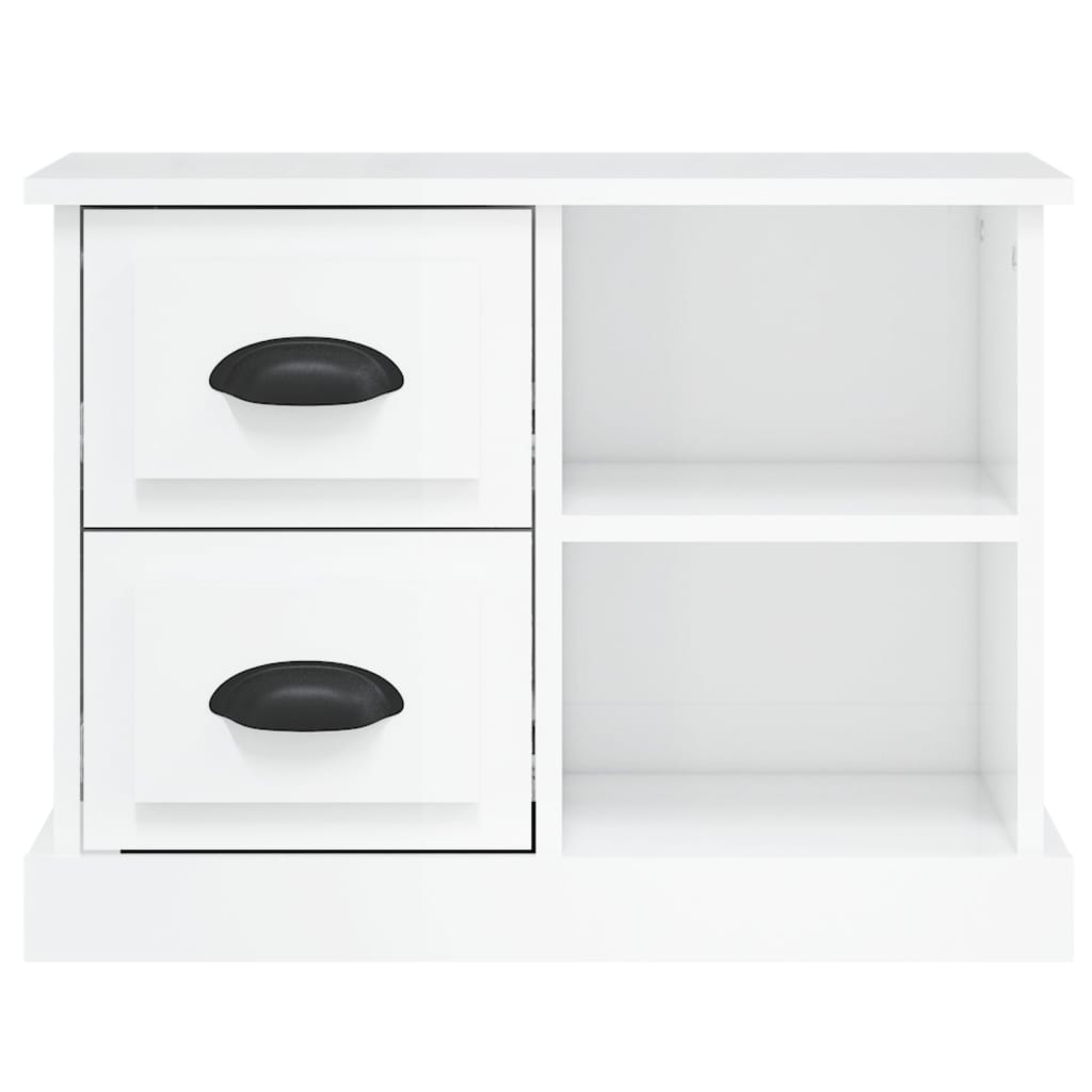 Table de chevet blanc brillant 60x35,5x45 cm - XIOS