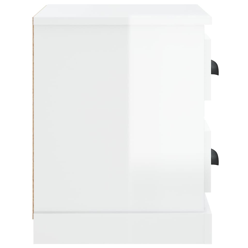 Table de chevet blanc brillant 60x35,5x45 cm - XIOS