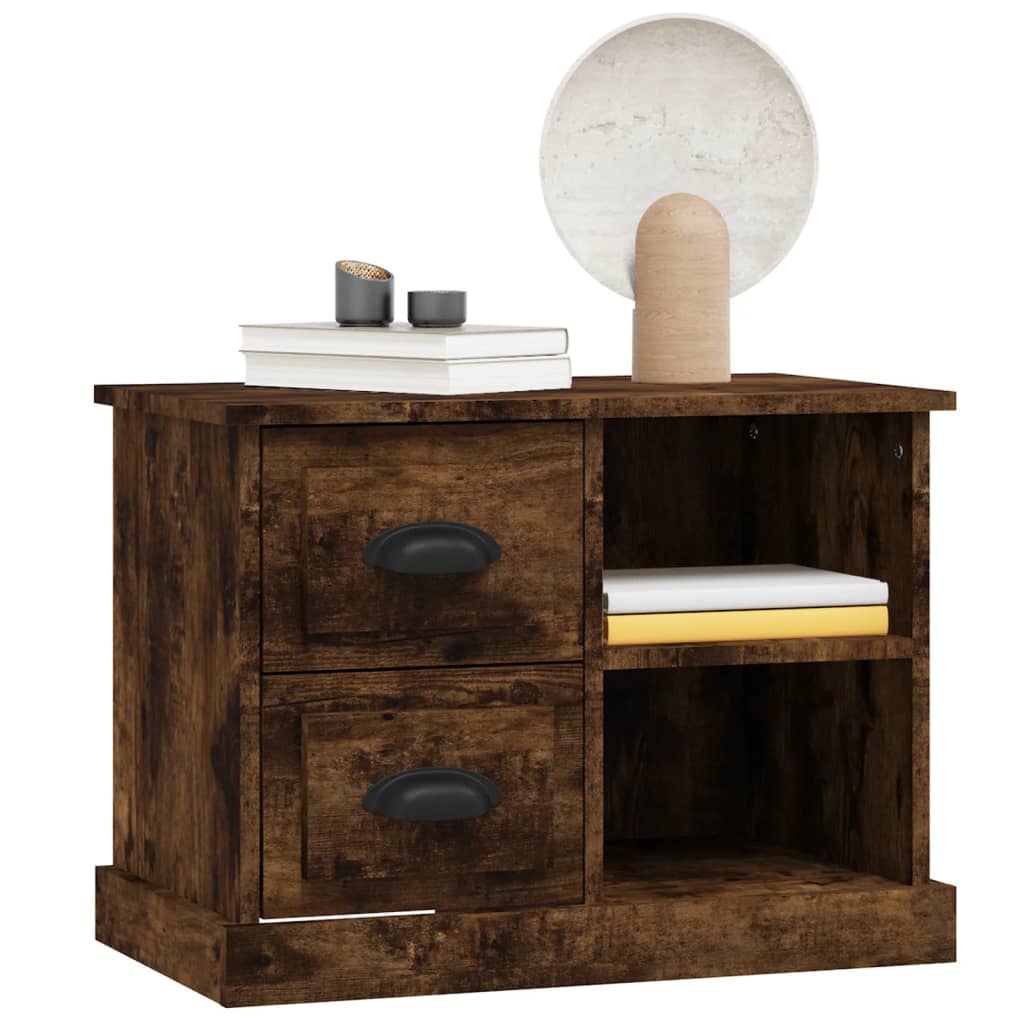 Table de chevet chêne fumé 60x35,5x45 cm - XIOS