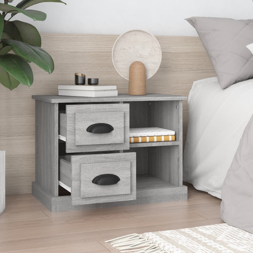 Table de chevet sonoma gris 60x35,5x45 cm - XIOS