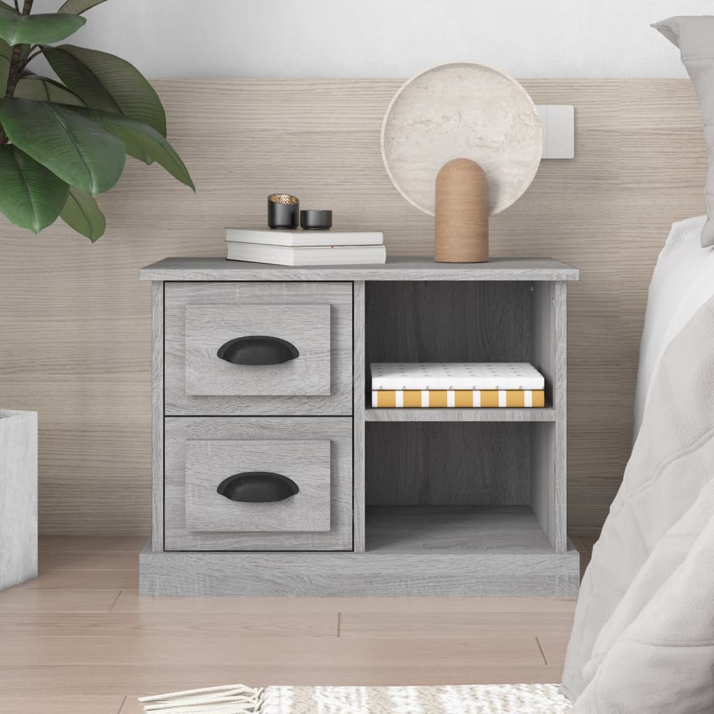 Table de chevet sonoma gris 60x35,5x45 cm - XIOS