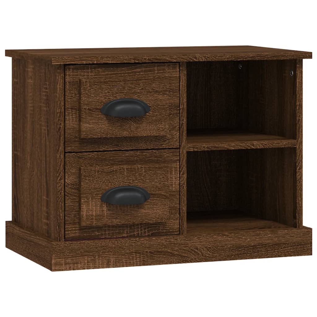 Table de chevet chêne marron 60x35,5x45 cm - XIOS