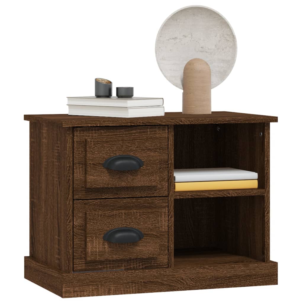 Table de chevet chêne marron 60x35,5x45 cm - XIOS