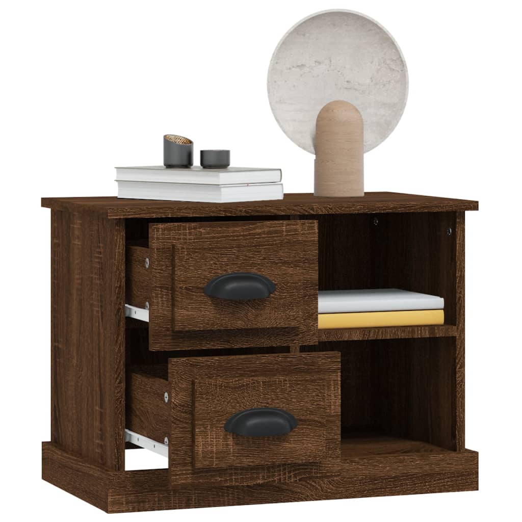 Table de chevet chêne marron 60x35,5x45 cm - XIOS
