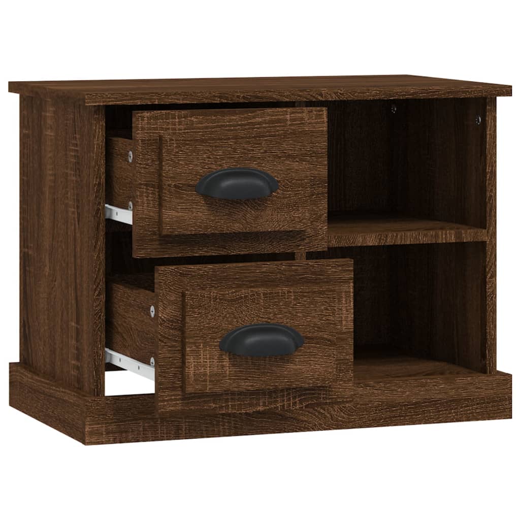 Table de chevet chêne marron 60x35,5x45 cm - XIOS