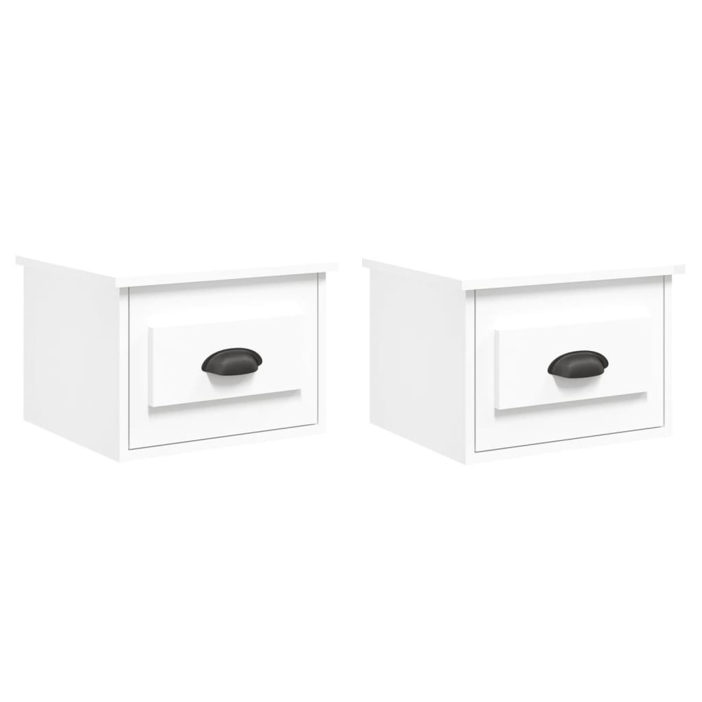Tables de chevet murales 2 pcs blanc 41,5x36x28 cm - XIOS