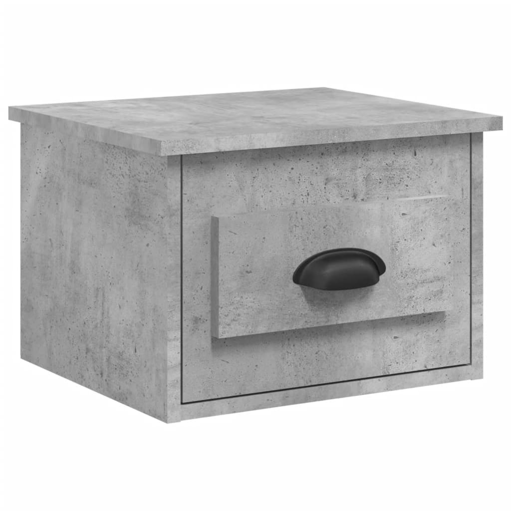 Table de chevet murale gris béton 50x36x40 cm - XIOS