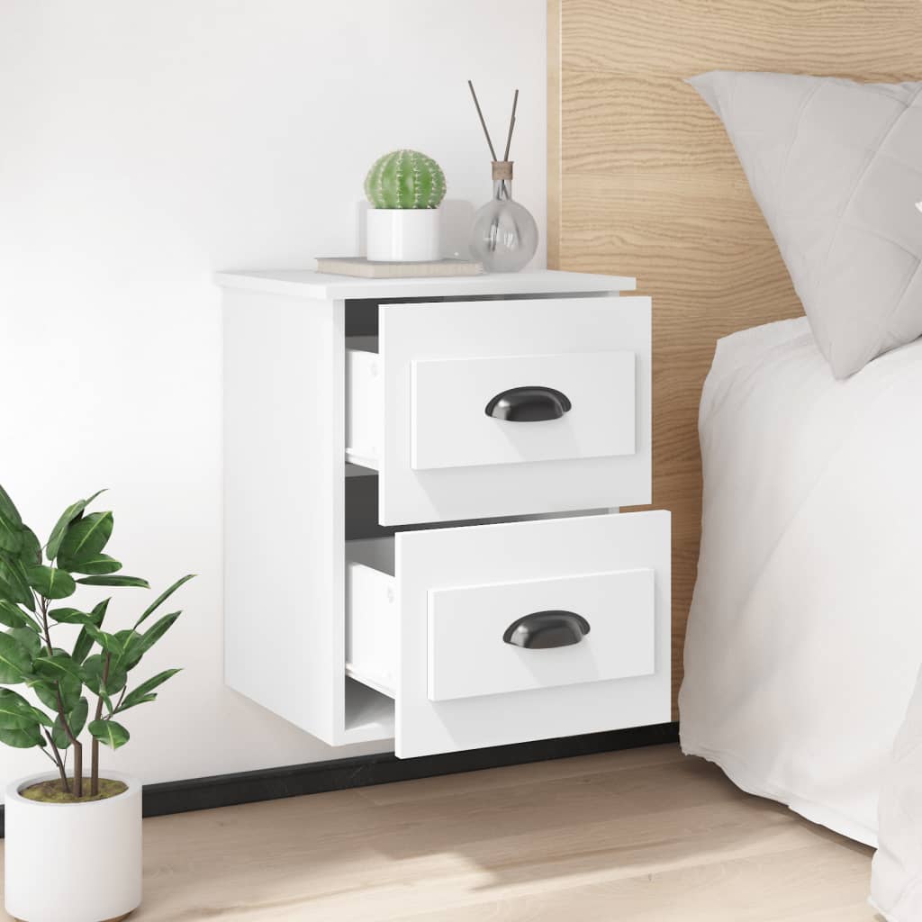 Tables de chevet murales 2 pcs blanc 41,5x36x53 cm - XIOS