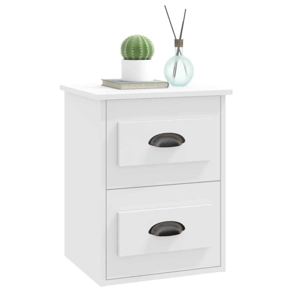 Tables de chevet murales 2 pcs blanc 41,5x36x53 cm - XIOS