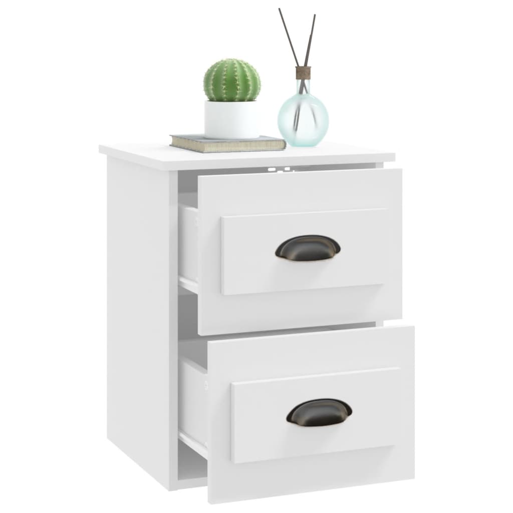 Tables de chevet murales 2 pcs blanc 41,5x36x53 cm - XIOS