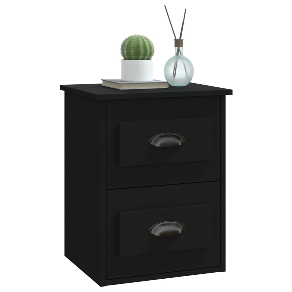 Table de chevet murale noir 41,5x36x53 cm - XIOS