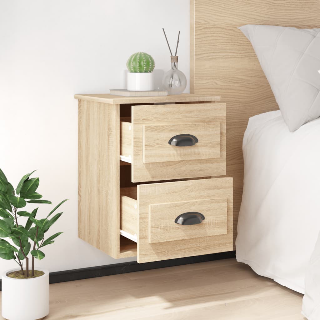 Table de chevet murale chêne sonoma 41,5x36x53 cm - XIOS