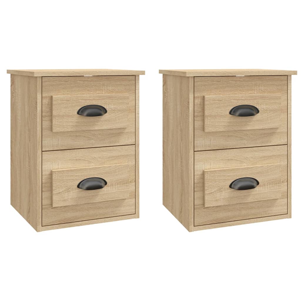 Tables de chevet murales 2 pcs chêne sonoma 41,5x36x53 cm - XIOS