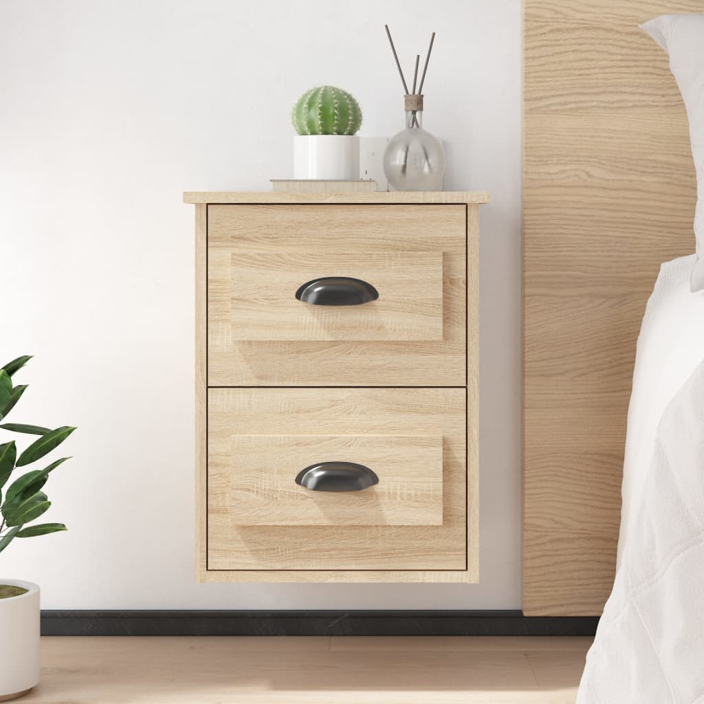 Tables de chevet murales 2 pcs chêne sonoma 41,5x36x53 cm - XIOS