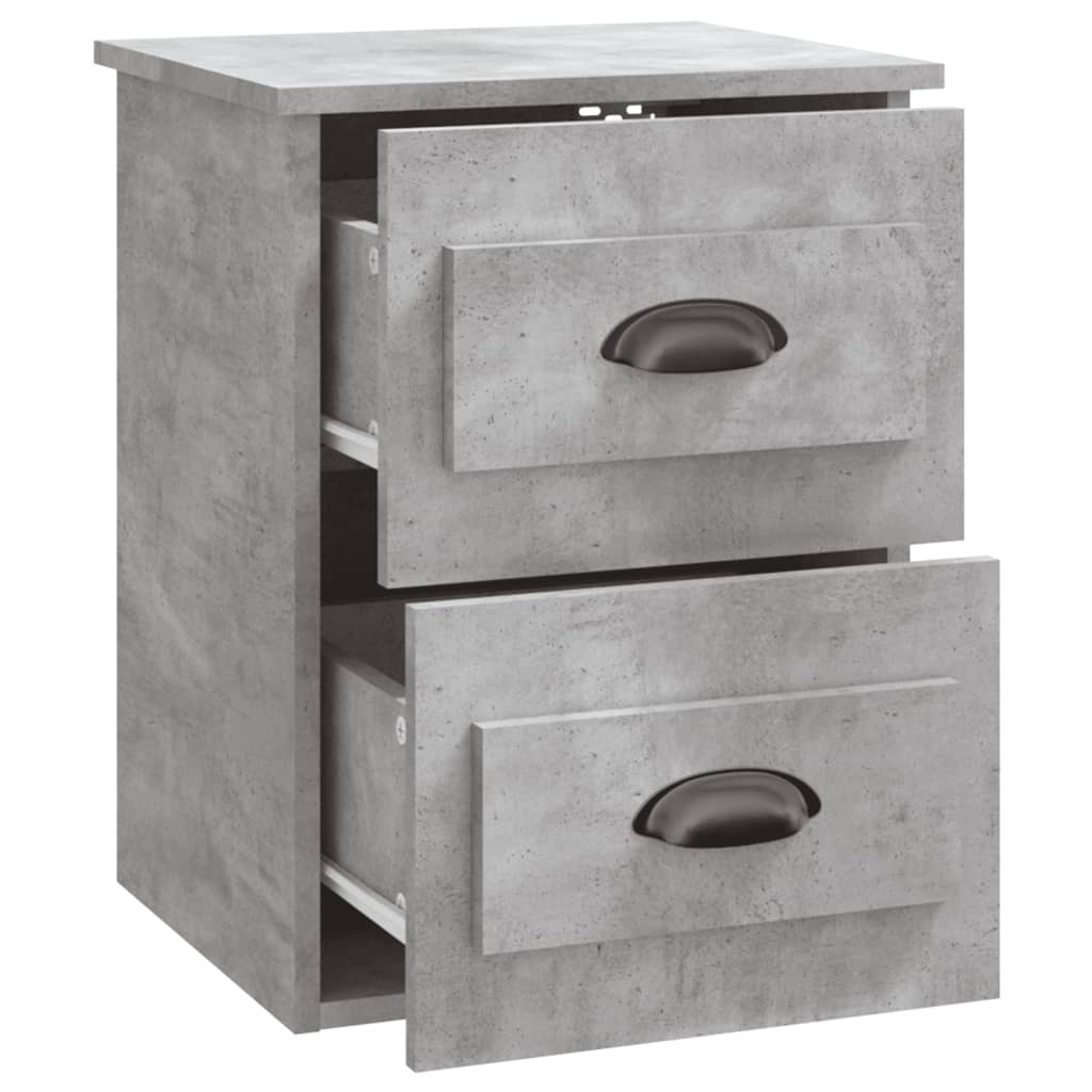 Table de chevet murale gris béton 41,5x36x53 cm - XIOS