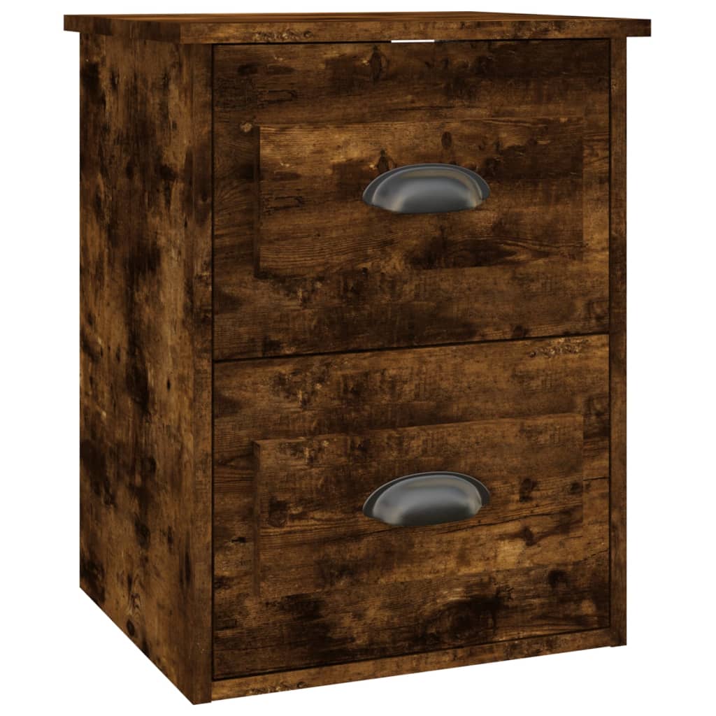 Table de chevet murale chêne fumé 41,5x36x53 cm - XIOS