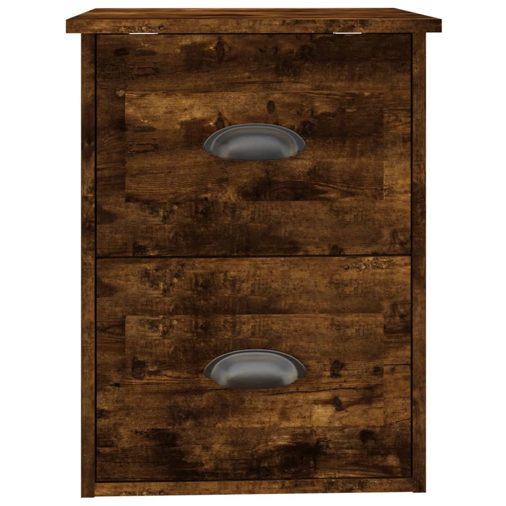 Table de chevet murale chêne fumé 41,5x36x53 cm - XIOS