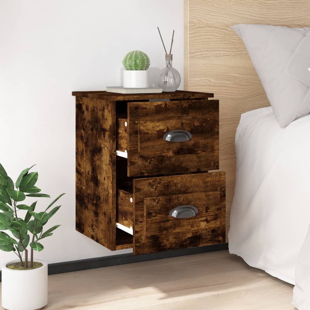 Tables de chevet murales 2 pcs chêne fumé 41,5x36x53 cm - XIOS