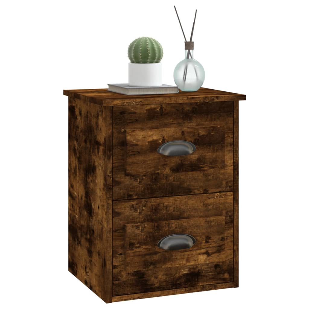 Tables de chevet murales 2 pcs chêne fumé 41,5x36x53 cm - XIOS