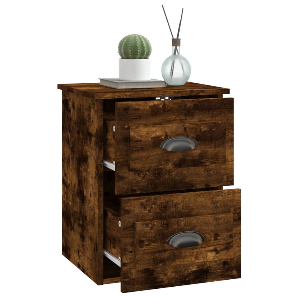 Tables de chevet murales 2 pcs chêne fumé 41,5x36x53 cm - XIOS